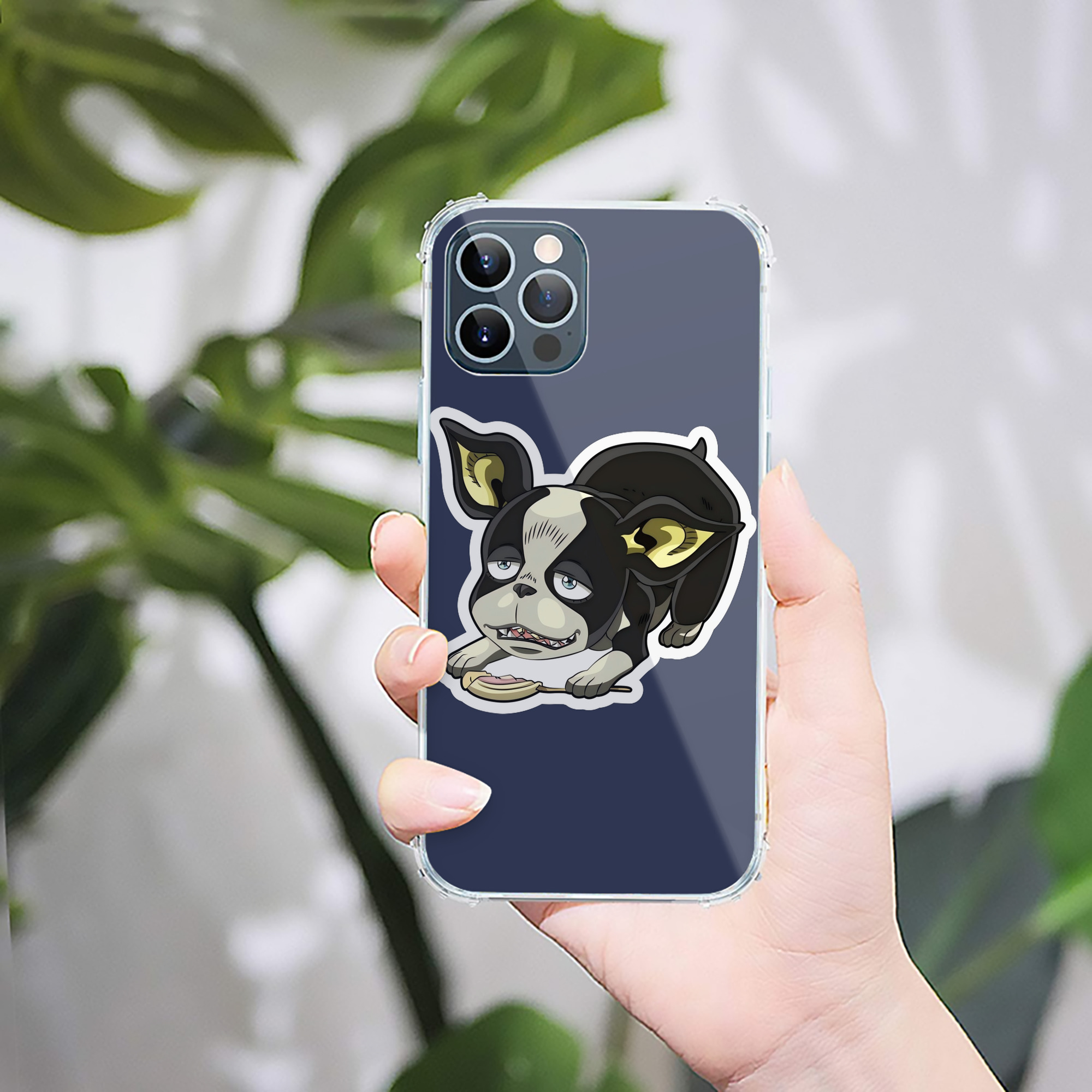 （画像用） ジョジョの奇妙な冒険 イギー JoJo's Bizarre Adventure Iggy 【iPhone 12シリーズ対応】透明スマホケース（クリアソフトケース）